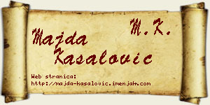 Majda Kasalović vizit kartica